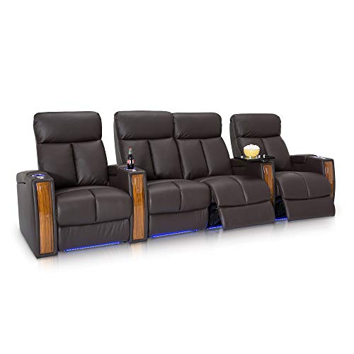 Seatcraft four piece leather theater chair luxury